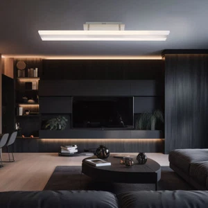 Lampada Da Soffitto LED ALU Design Per Soggiorno E Sala Da Pranzo 90 Cm - Foto 1 di 6
