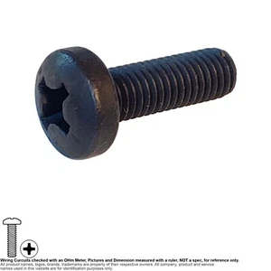 Screw Machine Pan Phillips Steel Black Metric M8 25mm M8-1.25x25 4pc - Picture 1 of 3