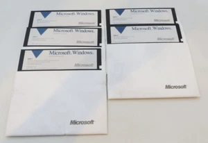 5.25" Floppy Disk MICROSOFT WINDOWS Version 3.0 for DOS Systems computer discs - Picture 1 of 3