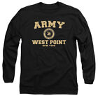Us Military Academy Adult Long Sleeve T-Shirt Circle Logo, Black, S-3Xl