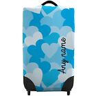 Personalised Blue Hearts Love Island Inspired Design Caseskinz Suitcase Cover