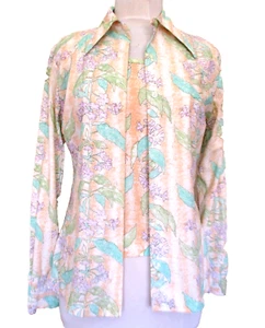 Camiseta sin mangas y camisa vintage Wrangler Twinset pequeña mujer a rayas floral prt - Imagen 1 de 7