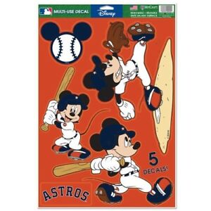 HOUSTON ASTROS 5 PIECE MICKEY MOUSE DECALS 11"X17" WALL GRAPHICS DISNEY 