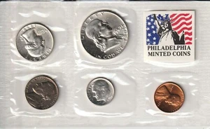 1959 UNCIRCULATED COIN SET, P & D MINTS, SEALED COINS. BEAUTIFUL COINS - Picture 1 of 6