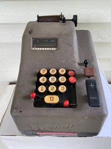 Vintage Barrett Adding Machine Figuring USA RARE B19E - Picture 1 of 15