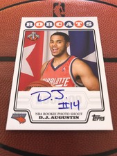 2008-09 Topps - D.J. Augustin - ROOKIE PHOTO SHOOT AUTOGRAPH Card -