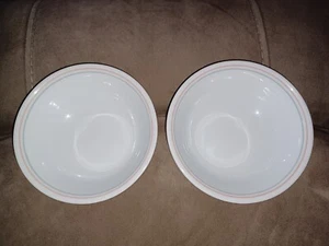 JUEGO DE 2 SOPA Corelle Corning diseño floral melocotón vintage - cuencos de cereal 7 1/4" - Imagen 1 de 4