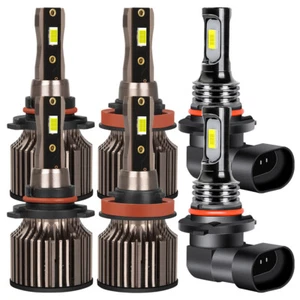 For Ford F-150 2015-2020 Front LED Headlight Hi/Lo Beam Fog Light Bulbs 6000K Q7 - Picture 1 of 22