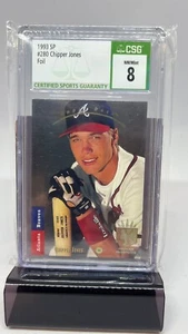 1990 SP #180 Chipper Jones CSG 8 NM MINT FOIL Baseball - Picture 1 of 2