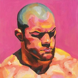 Original Hand painted Artwork Oil Painting Gay Man Male Nude - Picture 1 of 3