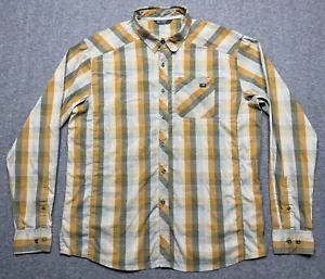 Arcteryx Shirt Mens XL Yellow Plaid Peakline Lightweight Hiking Outdoors Stretch - Picture 1 of 12