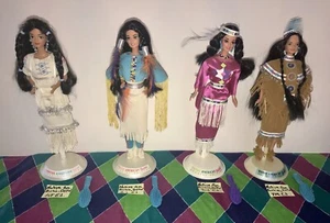 BARBIES, LOOSE LOT OF 4 DOTW, 1-4 EDS., NATIVE AMERICAN, COMPLETE+X CLOTHING! - Picture 1 of 24