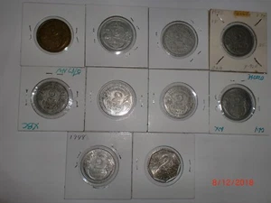 FRANCIA - 10 MONEDAS ANTIGUAS 'PRE EURO' "2 FRANCOS" - 4 DISEÑOS - RARAS - 1941-1979 #11CN2 - Imagen 1 de 6