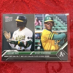 ESTEURY RUIZ RC Passes RICKY HENDERSON 2023 Topps Now #453 - Picture 1 of 4