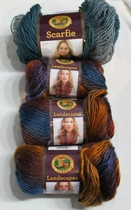 (4 Lot) LION BRAND YARN SCARFIE & LANDSCAPES (A5) see listing for details - Picture 1 of 6