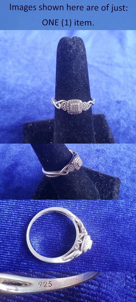 Обручальное кольцо из стерлингового серебра 925 пробы с бриллиантом размер 8 25ri80 - Изображение 1 из 1