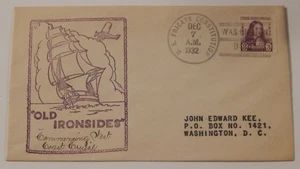 USS Constitution frigate "Old Ironsides" December 7 1932 Washington DC - Picture 1 of 2