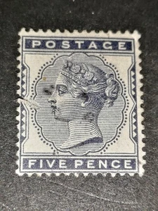 alte Briefmarken, Großbritannien, 5P 1880, Queen Victoria, gestempelt  - Bild 1 von 2