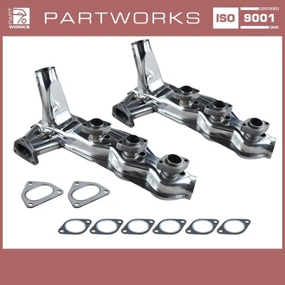 2x Intercambiador de calor para PORSCHE 911 930 turbo hasta -'83 acero inoxidable juego con juntas Foto 1 de 4