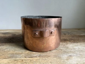 Antique Hammered Copper Pot with Dovetail - Picture 1 of 10