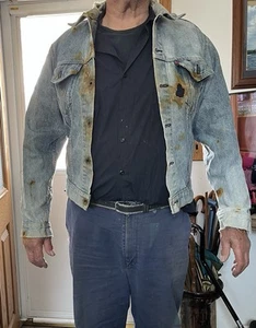 Vintage LEVI’S Jean Jacket Extremely Distressed WPL- 423 1963-64 USA 100%Cotton - Picture 1 of 11