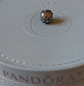 PANDORA | MIDNIGHT HEART BLACK FRIDAY CHARM ✪NEW✪ 790591EN16 RARE RETIRED 2011 - Picture 1 of 6