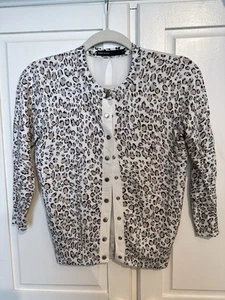 Karen Millen Cardigan Size 1 Black, White Black Colour - Picture 1 of 4