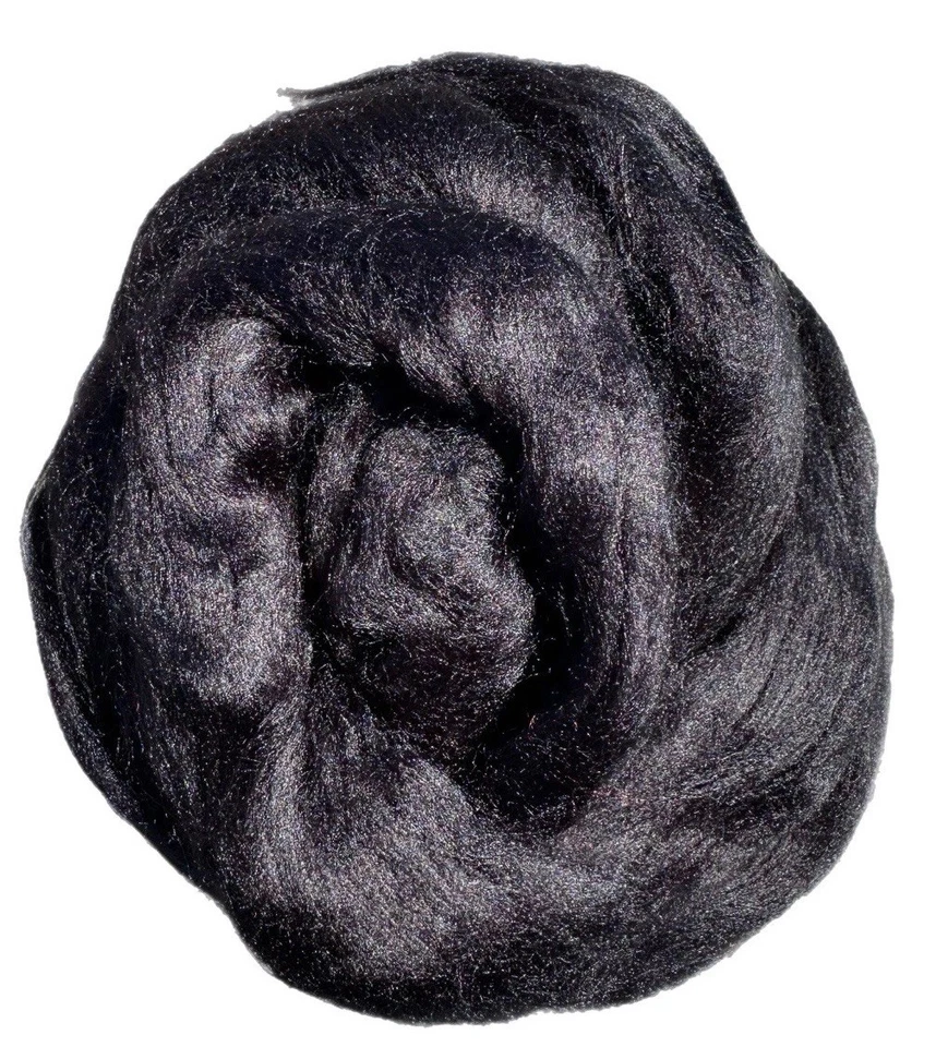 Fibra itinerante superior negra tipo viscosa de bambú 1 oz Foto 1 de 1