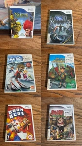 Nintendo Wii 6 Spiele Lot - Star Wars, Shrek, Frankstein, Rampage, Blox, Ski - CIB - Bild 1 von 19
