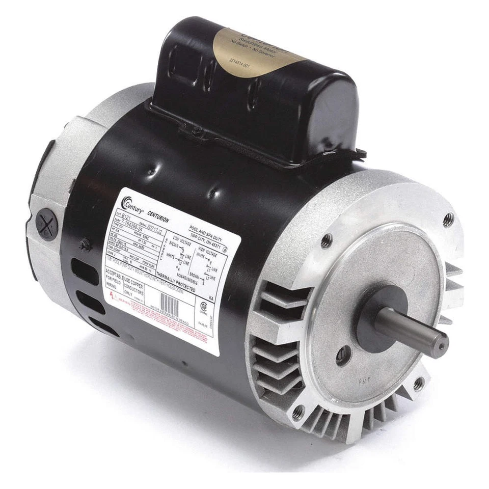 CENTURY B121 Motor,3/4 HP,3,450 rpm,56C,115/230V 5PB62 - Image 1 of 1