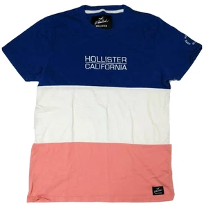 Khalid X Hollister shirt Make more music colorblock blue white pink salmon men M - Picture 1 of 7
