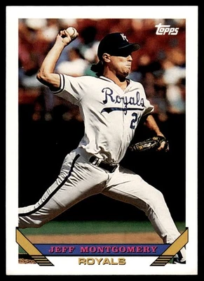 1993 Topps Jeff Montgomery Kansas City Royals #130 16955 - Image 1 of 2