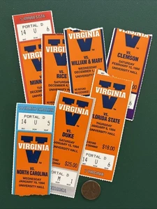 1993 1994 VIRGINIA BASKETBALL TICKET STUB LOT DUKE UNC FSU GRANT HILL STACKHOUSE - Picture 1 of 4