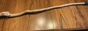 Hand Carved Cedar Walking Stick/cane 37” H (Resembles A Snake) - Picture 1 of 3