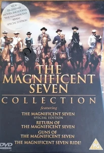 DVD - The Magnificent Seven Complete Movie Collection UK ISSUE 4 x DVD BOX SET - Foto 1 di 1