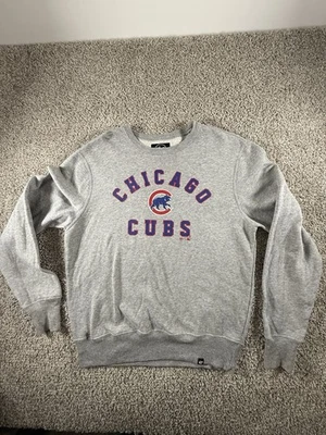 Chicago Cubs ‘47 Brand Sweater Mens Medium Gray Logo Spell Out - Image 1 of 4