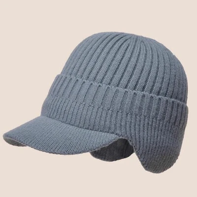 Gorro de Invierno con Ala y Orejeras para Hombre, Sombrero Tejido con Forro de Vellón EE. UU. Foto 1 de 4