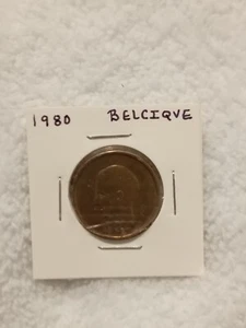 1980 Belgium 20 Francs Belgian Old Coin Free Shipping - Picture 1 of 2