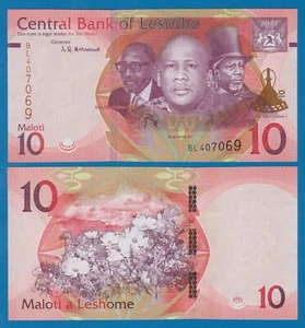 Lesotho 10 Maloti P 21c nuevo 2021 UNC (P 21 c) - Imagen 1 de 1
