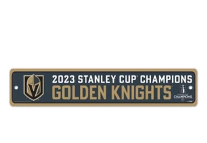 Las Vegas Golden Knights 2023 Stanley Cup Champions Plastic Street Sign NHL - Picture 1 of 1