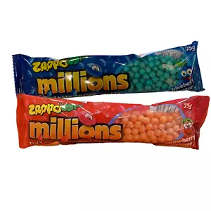 Zappo Millions Variety 75g x 6 Pack Strawberry Blueberry Flavour Treats Lollies - Bild 1 von 7