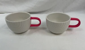 Lotto di 2 tazze Starbucks caffè 2018 San Valentino bianco rosa manico arcobaleno 12 oz - Foto 1 di 6