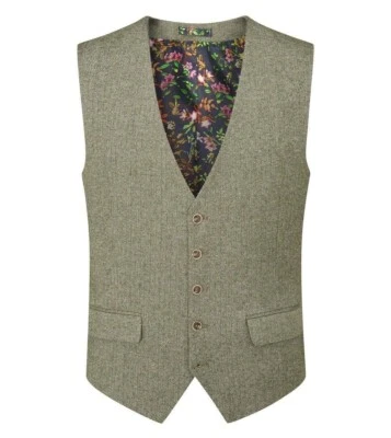 Skopes Hombre Jude Cintura Abrigo Espiguilla En Salvia 34A 62 Regular - Imagen 1 de 4