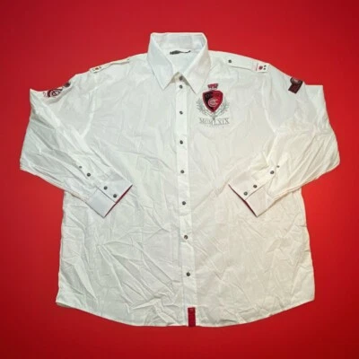 Vintage COOGI Button Up Shirt Men’s Size 5XL White Rare Australia MCMLXIX - Image 1 of 4