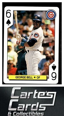 George Bell 1991 U.S. Playing Card MLB All Stars #6S Chicago Cubs - Image 1 of 2