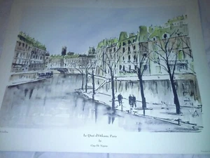 Vintage Abstract Art Litho Le Quid' Orlens Paris by Guy de Neyrac 23 x 18" - Picture 1 of 6