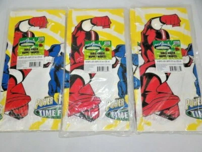 LOTE de 3 manteles de papel Power Rangers Time Force nuevos. Precintado 54" x 89 1/4" Foto 1 de 4