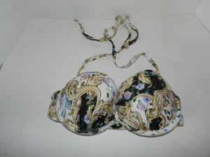 Venus Halter swim top D 32DD 34D 36C Navy floral paisley - Picture 1 of 3