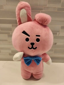 BT21 Line Friends Cooky Pink Bunny Rabbit con pajarita azul 15" muñeca de peluche BTS - Imagen 1 de 11