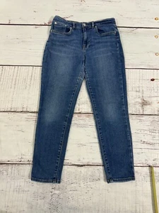 Levi's Girls Mini Mom Blue Denim Jeans Dark Wash Sz  12 - Picture 1 of 6